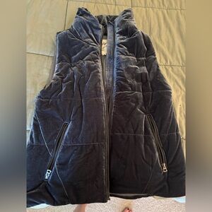 Dylan Slate Blue Velvet Vest